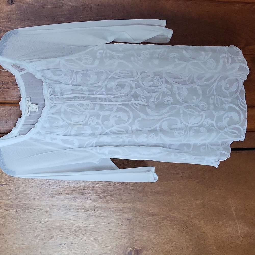 White embroidered top